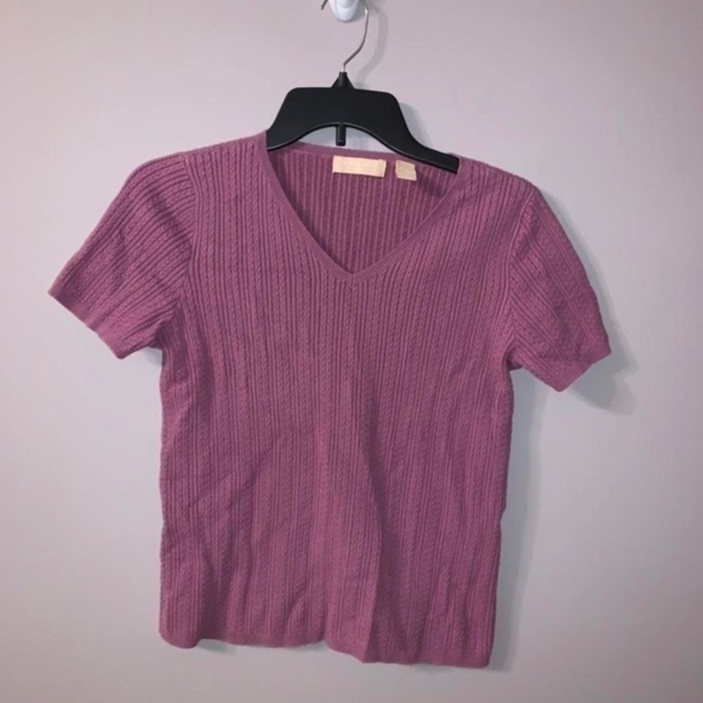 Pinkish purple Kate Hill petite small tight knitted T-shirt